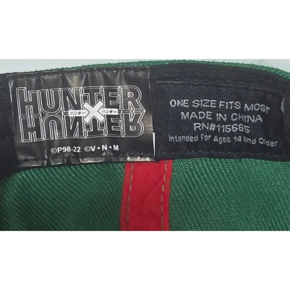 Hunter x Hunter Snapback Hat Green Black Gon Killua Under Brim Graphic Anime Cap